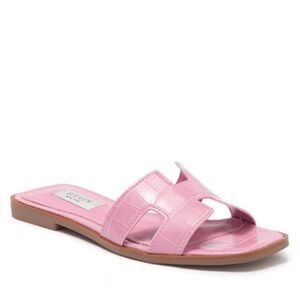 NWT Steven New York Harlien Sandals in Pink Croco